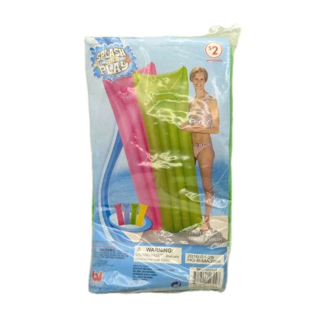 Best way inflate your fun air mat green 72" x27" Matte finish  NOS